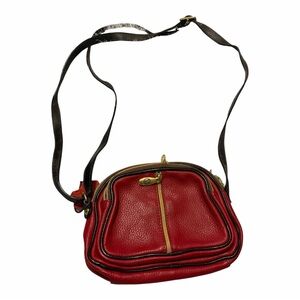 Valentina Red Leather Crossbody Bag